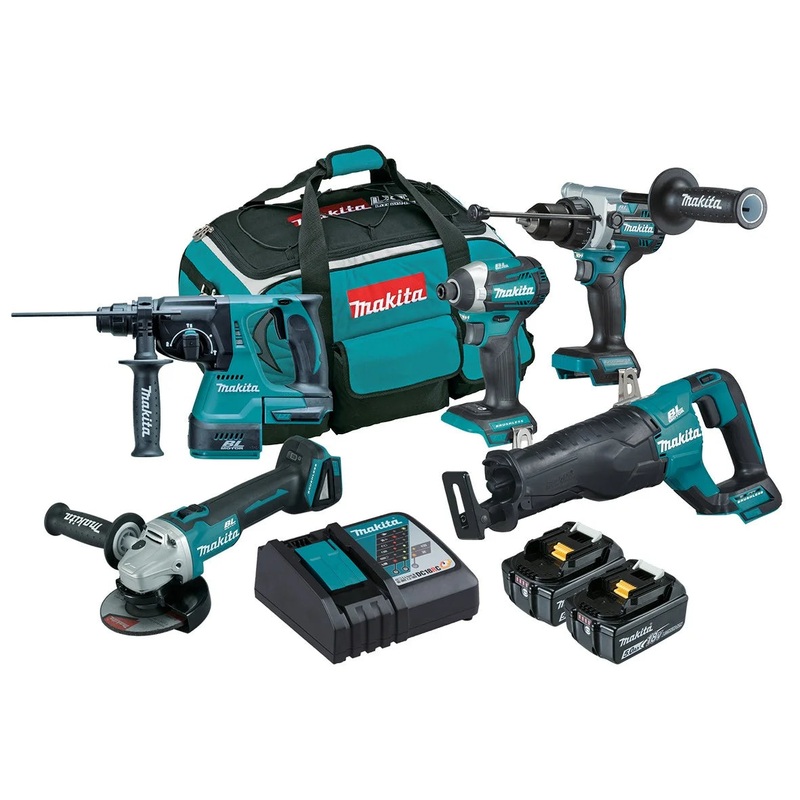 18V BRUSHLESS 5 PIECE COMBO LI-ION Makita