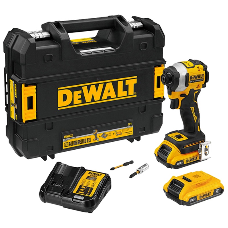 Dewalt DCF850D2A 18V/20V Cordless Brushless Impact Driver 1/4″ Hex [Set]