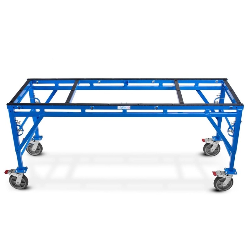 A Whale Of A Table Adjustable Modular Fabrication Table Standard Legs Heavy Duty Rubber – Installed