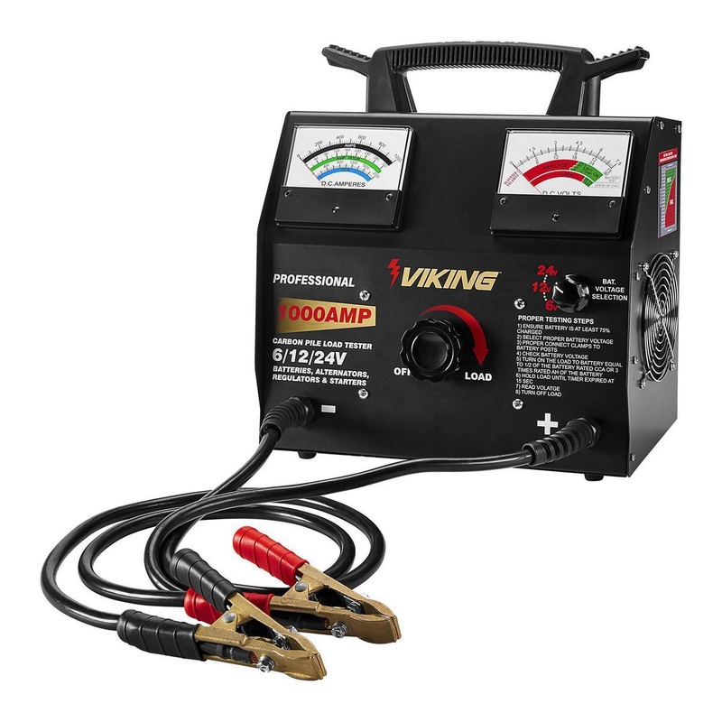 VIKING 1000 Amp DC, 6/12/24V Carbon Pile Battery and System Load Tester