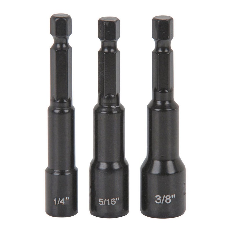 WARRIOR Quick Release Magnetic SAE Nut Setter Set, 3 Piece