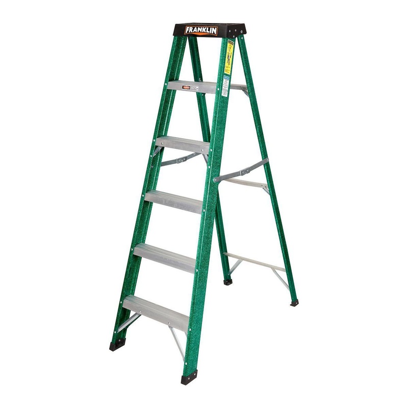 FRANKLIN 6 ft., Type II, 225 lb. Fiberglass Stepladder