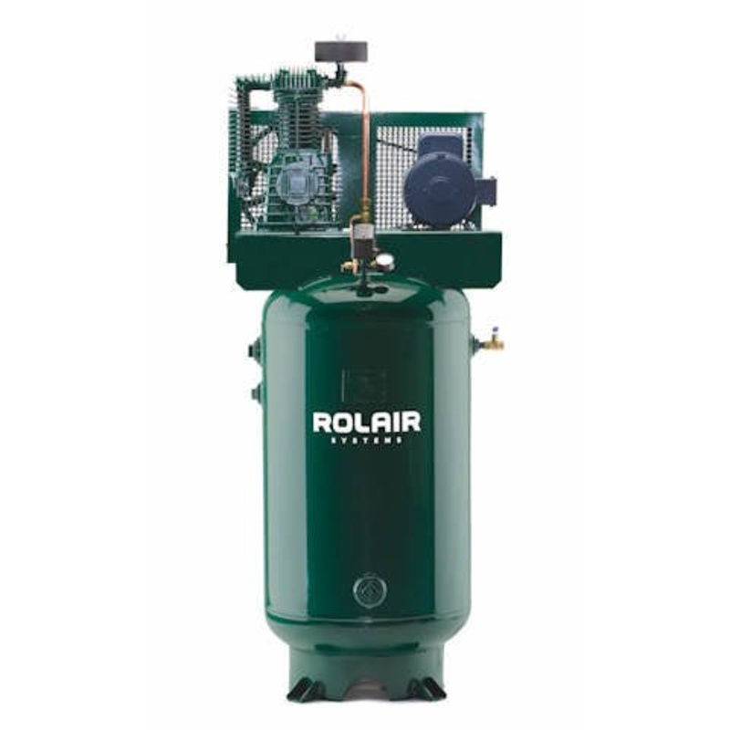 5 HP Two-Stage Industrial Air Compressor Single 60 Gallon  Horizontal 23.1 @ 175 PSI
