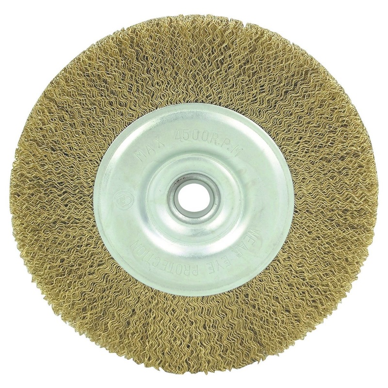 WARRIOR 6 in. Brass Coated Wire Wheel