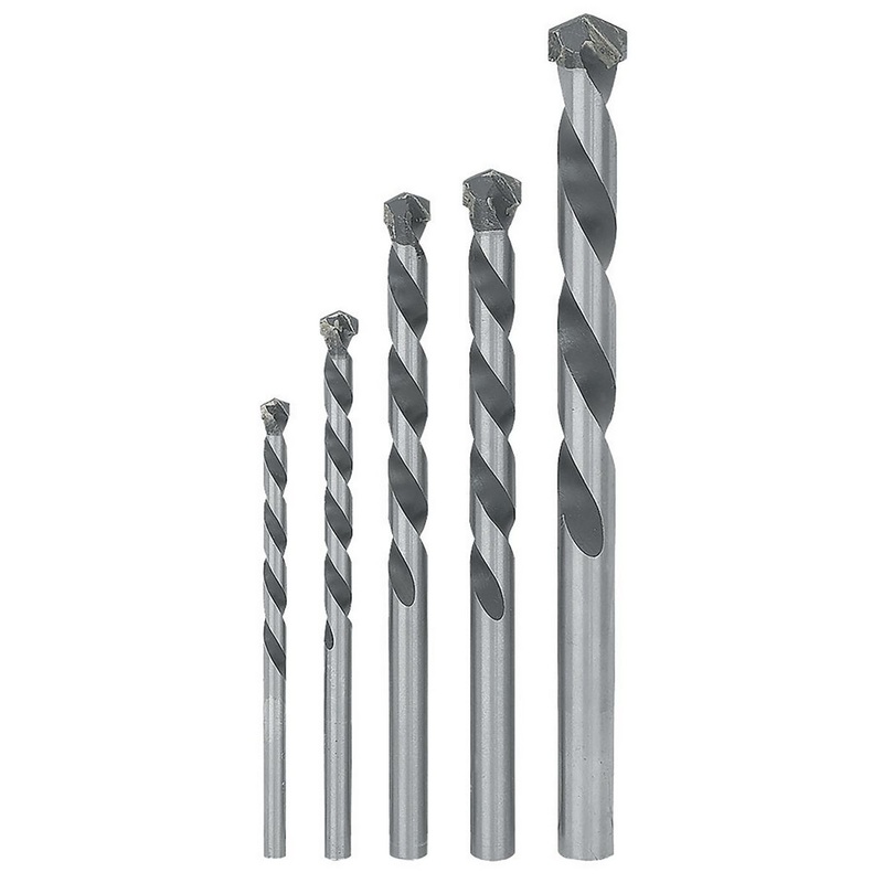 WARRIOR Masonry Drill Bit Set, 5 Piece