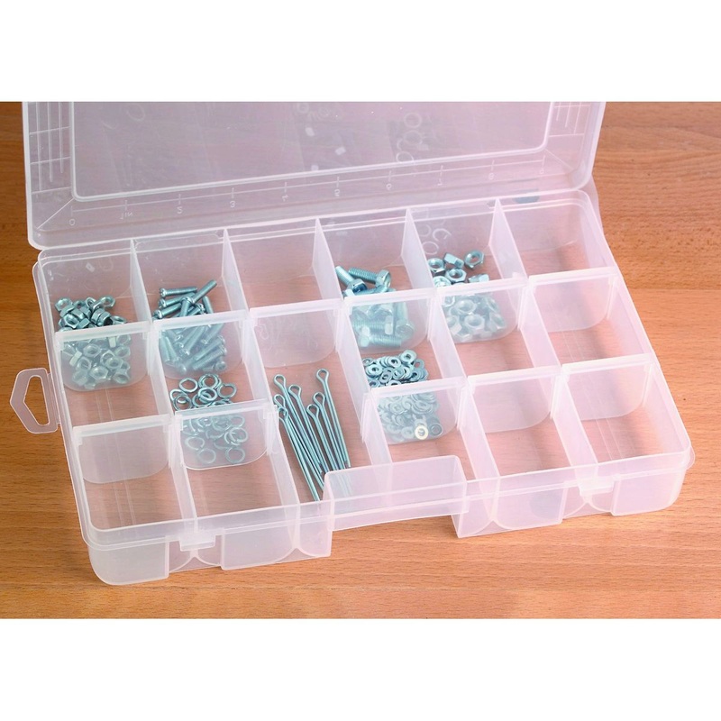 STOREHOUSE 18 Compartment Medium Storage Container