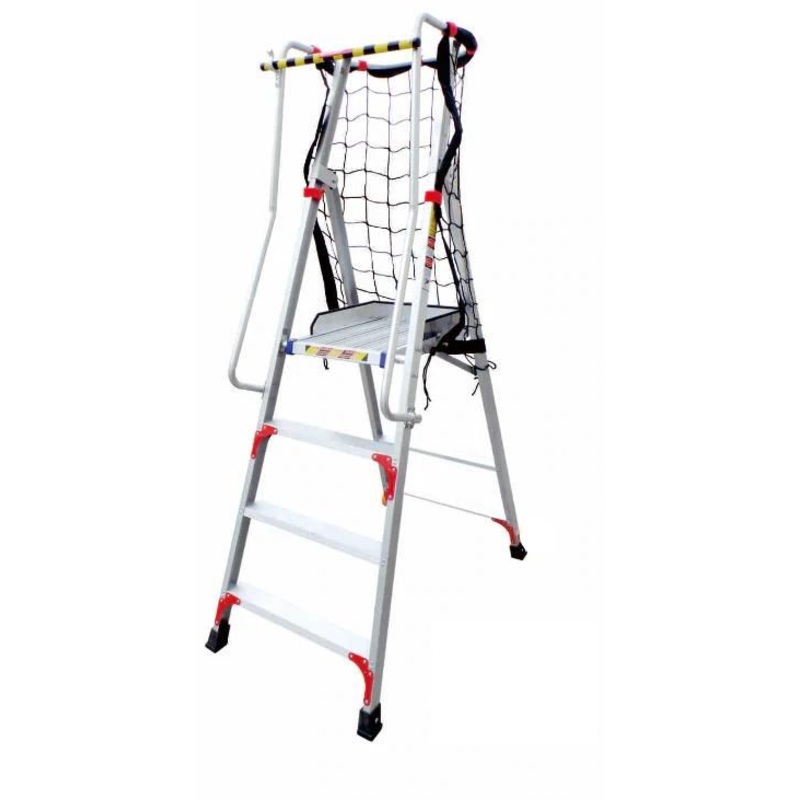 XG Aluminum Platform Ladder With Toe Box And Hand Reel  | Model : L-XG252EA Step 4 : 115 cm (3.77ft)