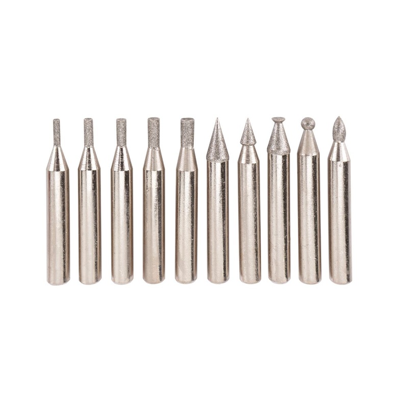 WARRIOR Diamond Point Rotary Grinding Set, 10 Piece
