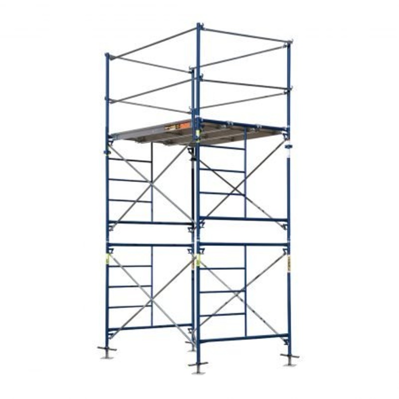 2-Story SaferStack Scaffolding Saferstack 2-Level Frame Fixed Set with Crossbraces/ Platforms / and Guardrail System