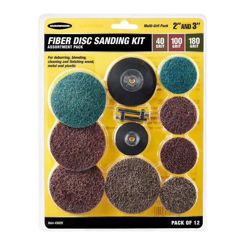WARRIOR 2 in., 3 in. Fiber Disc Sanding Kit