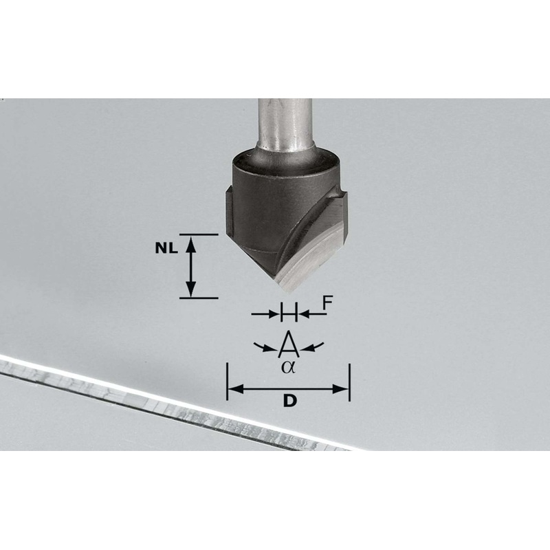 V-Groove Cutter HW S8 D18/A90