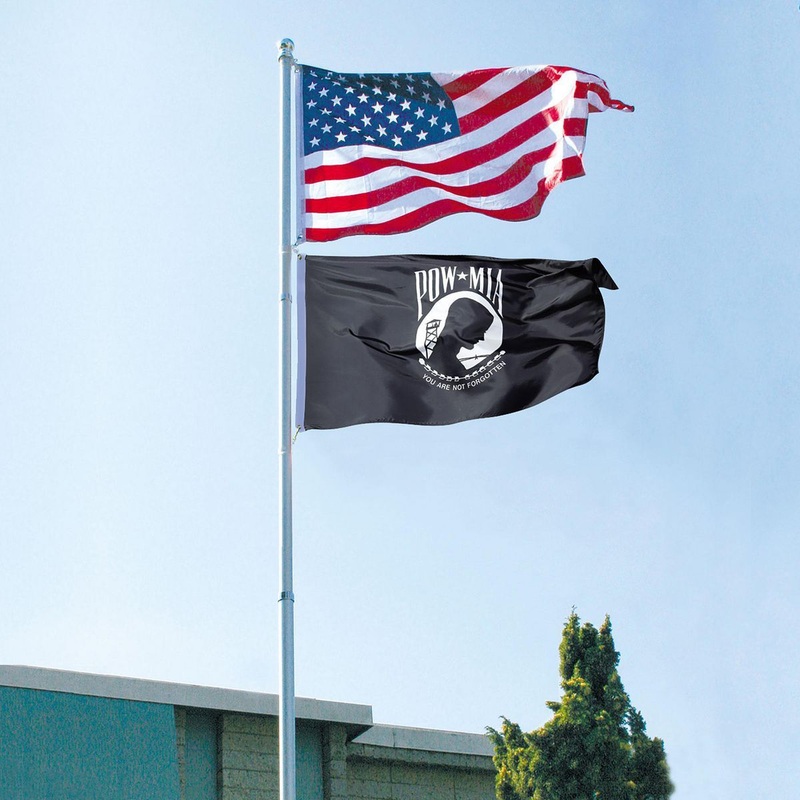 ONE STOP GARDENS 20 ft. Telescoping Flag Pole Kit