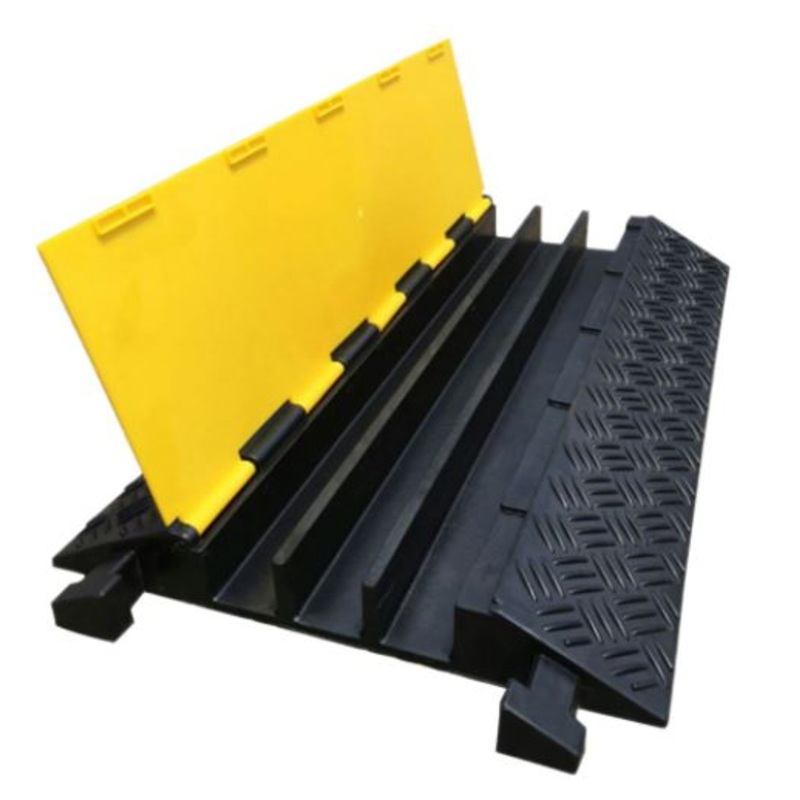 3 Channels Cable Protector Traffic Road Safety Rubber Hump | Model : RH-9031