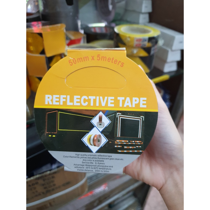 Yellow/Black Reflective Tape| Model : TAPE-YB Yellow/Black 2″x5m
