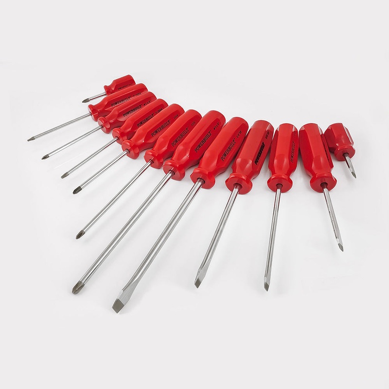 12pc Powerbuilt Maxi-Grip Screwdriver Set Default