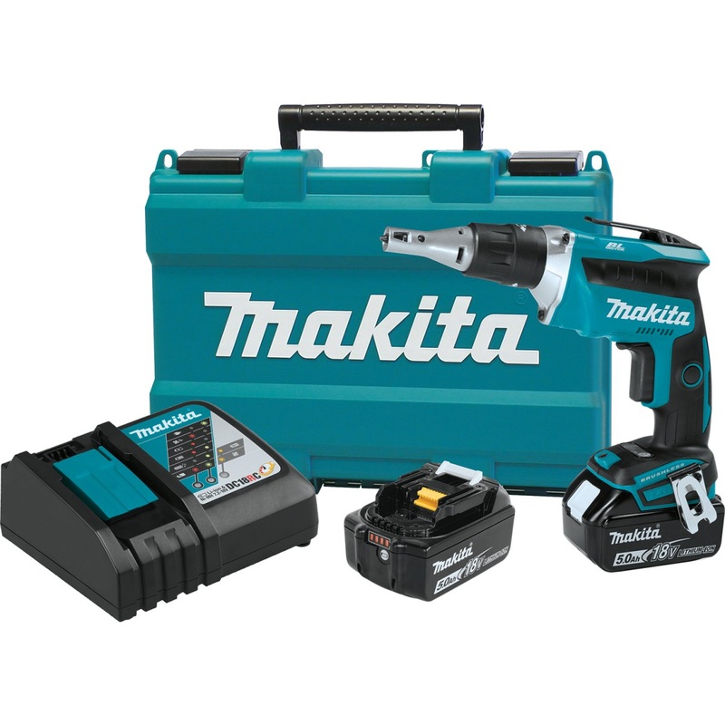 18V LXT LithiumIon Brushless Cordless 4,000 RPM Drywall Screwdriver 5Ah Battery Kit
