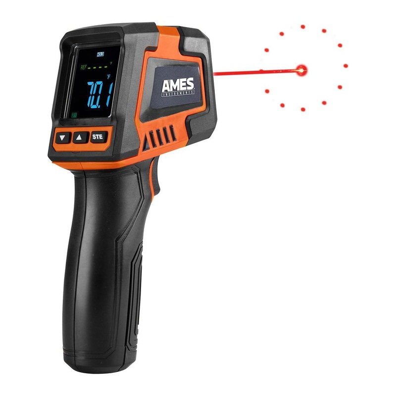 AMES INSTRUMENTS 20:1 Infrared Laser Thermometer with Color Alarms
