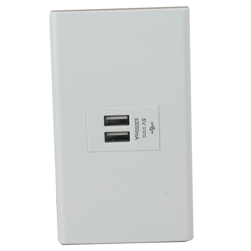 1 Gang Plate w/ USB Outlet (LHWDUSB-303-P1)