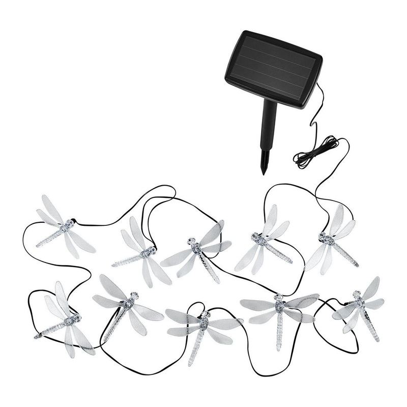 LUMINAR OUTDOOR Solar Dragonfly LED String Lights, 10-Piece