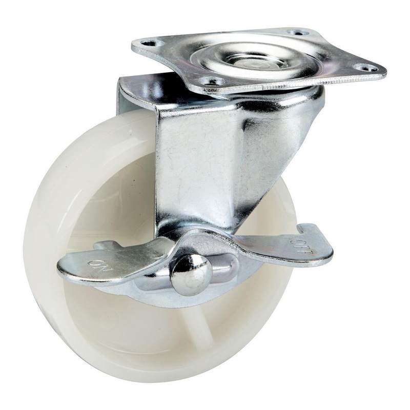 3 in. Nylon Light Duty Swivel Caster with Brake