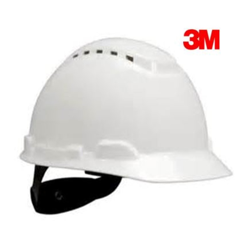 3M Psb H-701V Hardhat Helmet White 4Pt Ratchet Suspension C/W Chin Strap | Model : 3M-H701V