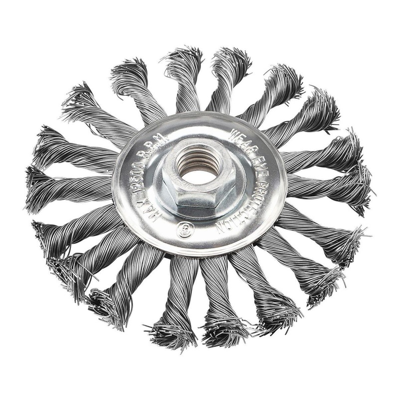 WARRIOR 4-1/2 in. Carbon Steel Knotted Wire Wheel