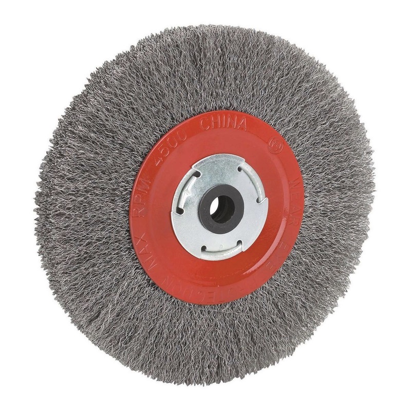 WARRIOR 8 in. x 1 in. x 1 in. Arbor with 5/8 in. Adapter Crimp Wire Wheel