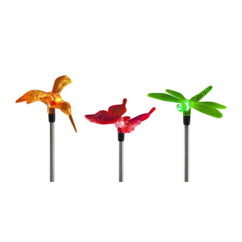 LUMINAR OUTDOOR 30 in. Solar LED Garden Decorative Lights, 3-Pack