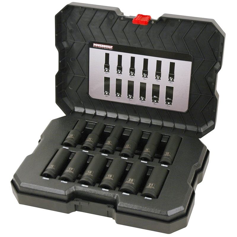 1/2DR 12PC METRIC DEEP IMPACT SOCKET SET Default
