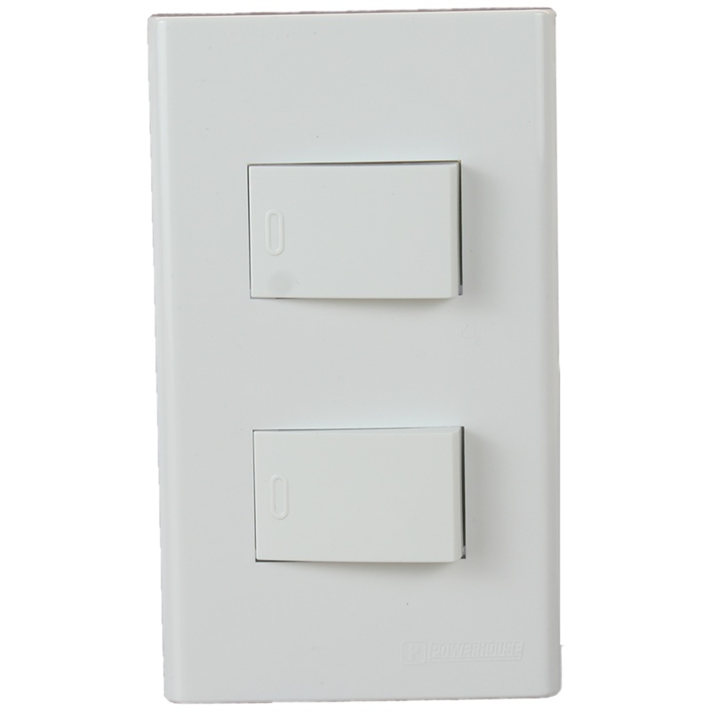 2 Gang Plate w/ Four Way Switch (LHWD-201-P2-4W)