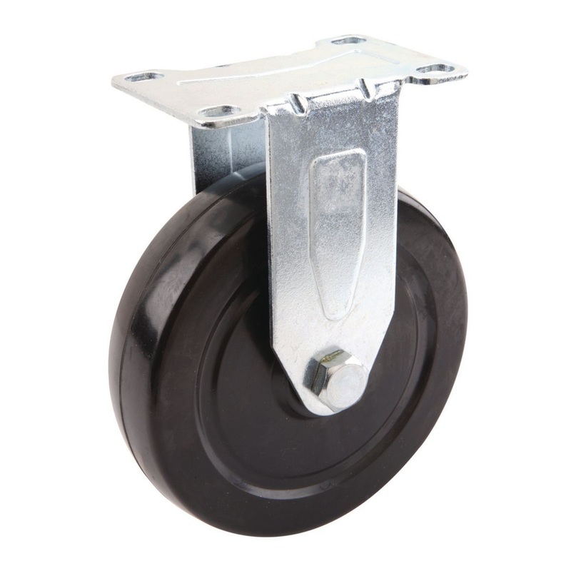 5 in., 330 lb. Capacity Rubber Rigid Caster