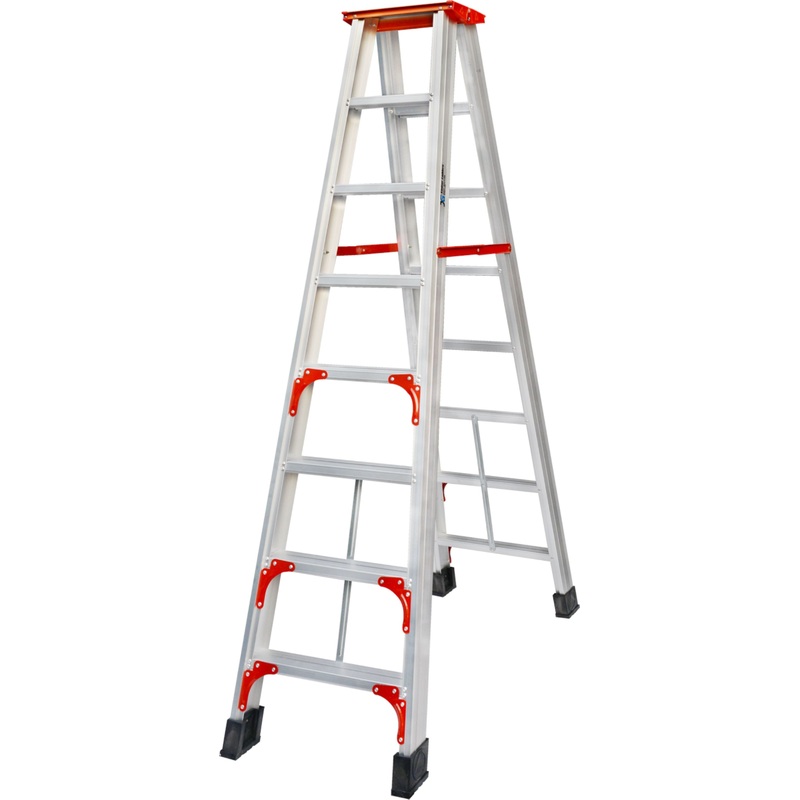 XG Heavy Duty Aluminum Double Side A Ladder | Model : L-XG103A Steps : 4 (100cm / 3.28ft)