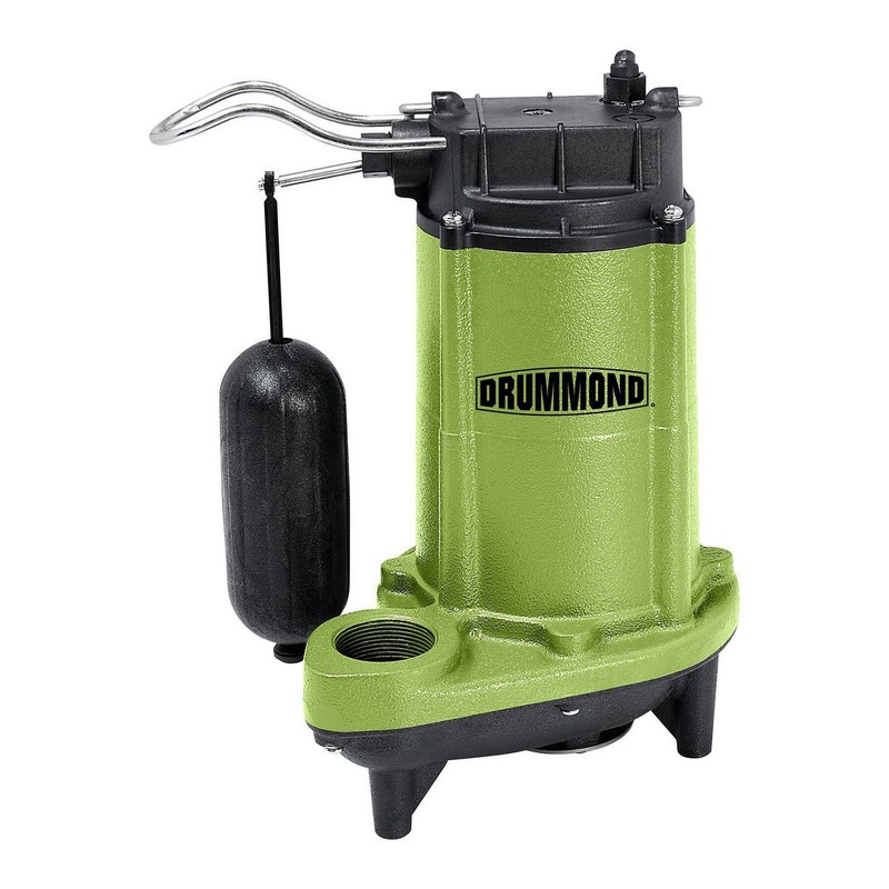 DRUMMOND 3/4 HP Submersible Sump-Effluent Pump with Heavy Duty Snap Action Float Switch 5400 GPH