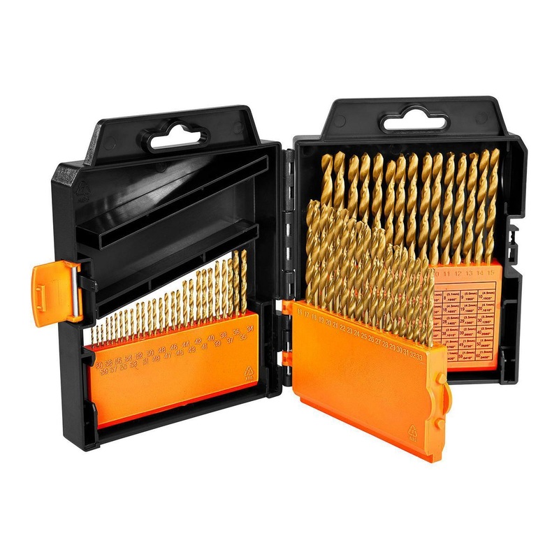 WARRIOR Titanium High-Speed Steel Numbered Drill Bit Set, 60-Piece