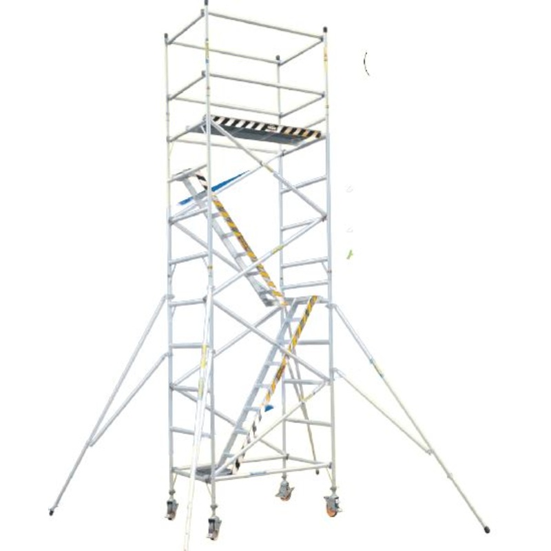 XG Aluminum 6.3m Stand Platform Height Scaffolding With 45 Degree Stairway Towers | Model : L-XG178SS-6.3M