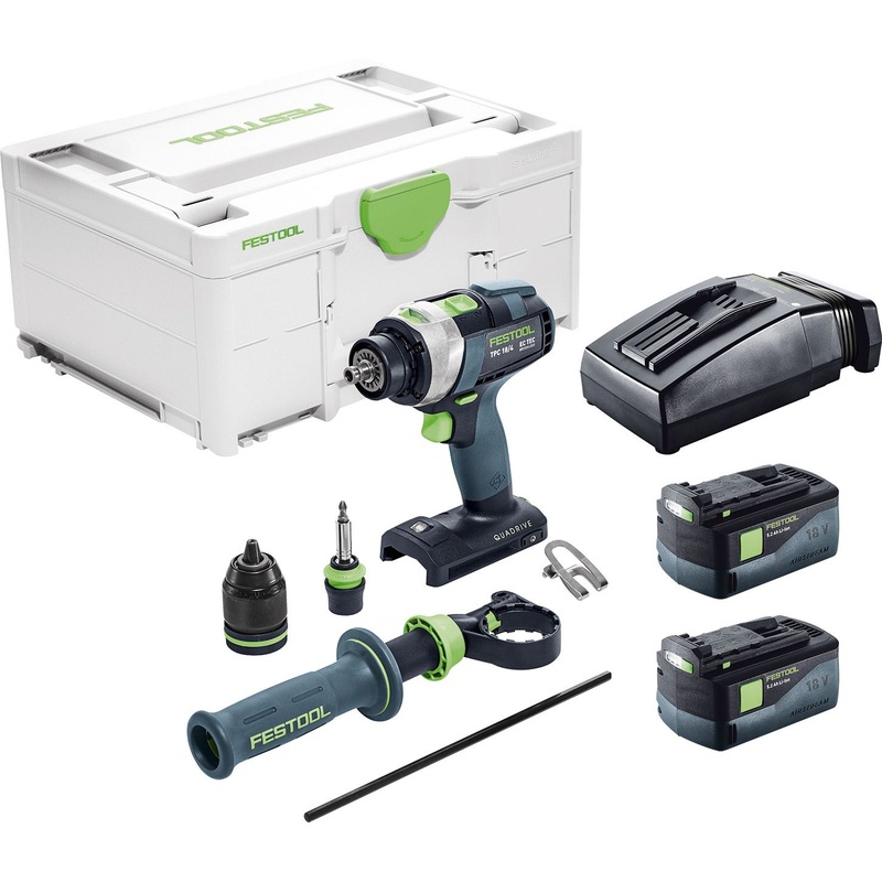 TPC 18V Cordless 4 Speed Hammer Drill 5.2Ah Set in Systainer