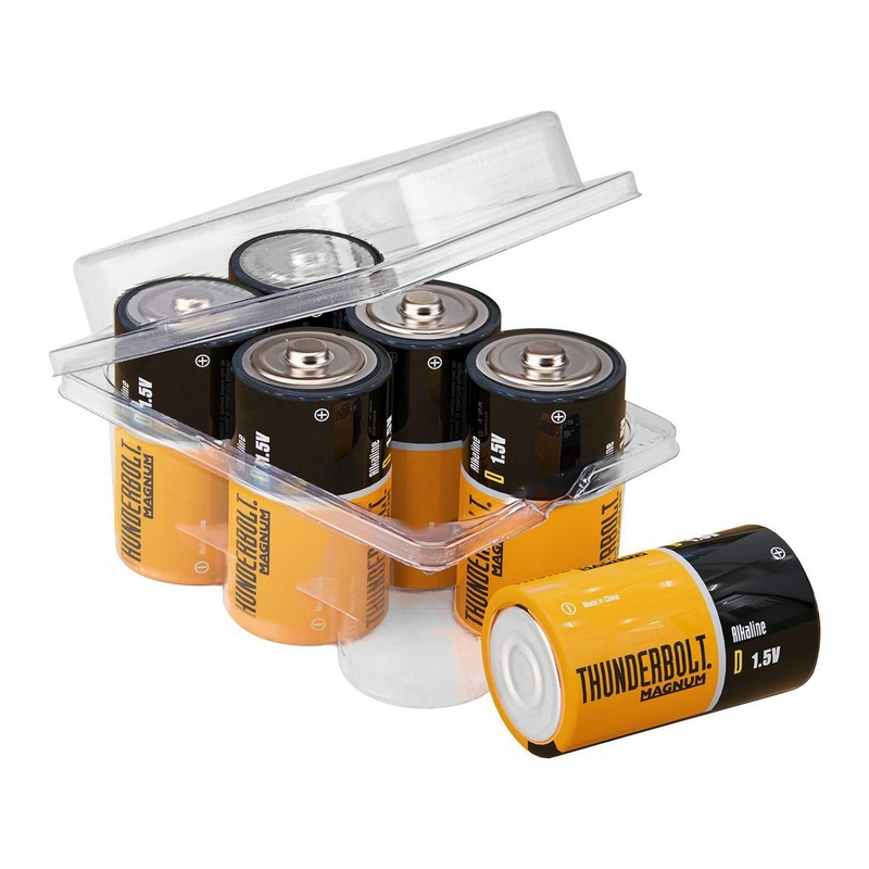 THUNDERBOLT MAGNUM D Alkaline Batteries, 6-Pack