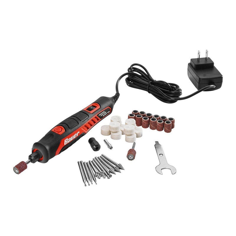 BAUER 0.6 Amp Variable-Speed Precision Crafting Rotary Tool Kit, 36-Piece