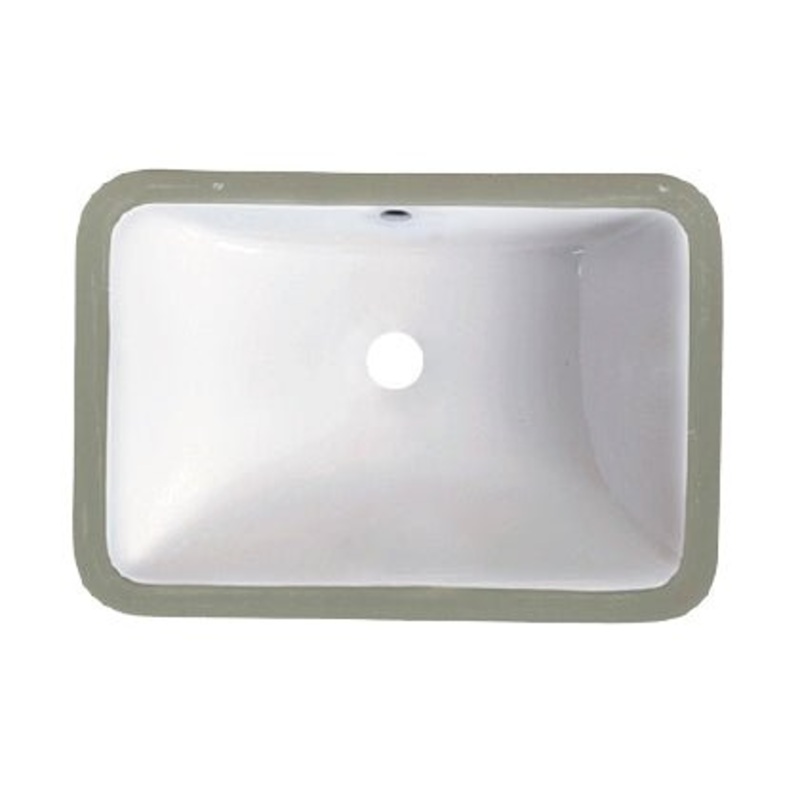 18 x 12 Porcelain Undermount Rectangle Lavatory Sink Single Sink