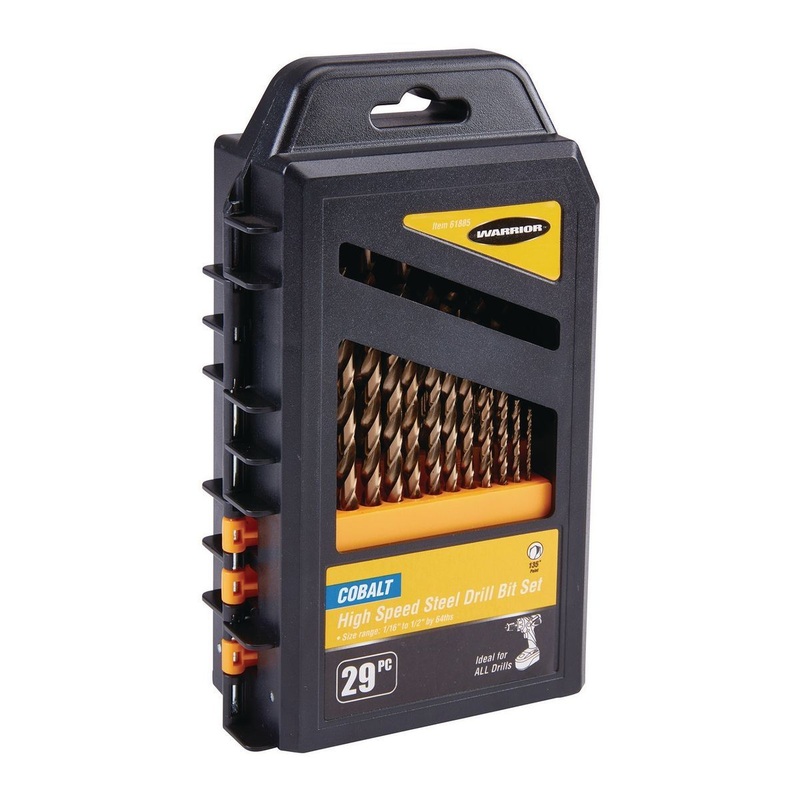 WARRIOR 135 Split Point Cobalt Drill Bit Set, 29-Piece