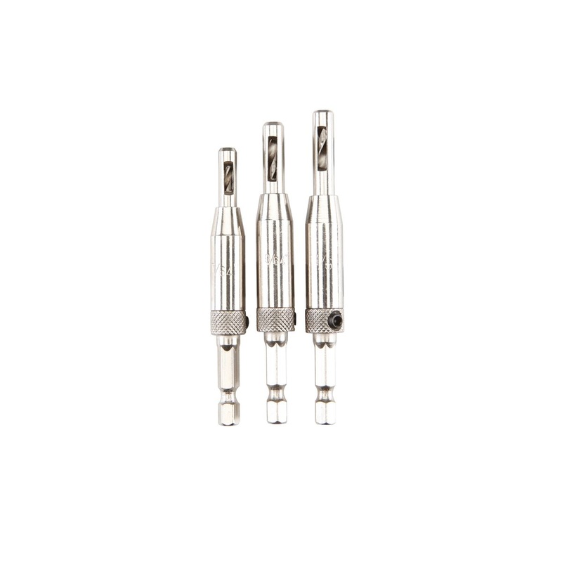 WARRIOR Hinge Drill Bit Set, 3 Piece