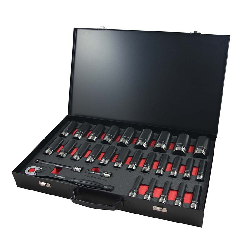 1/2DR 30PC METRIC DEEP DUAL IMPACT SOCKET SET Default
