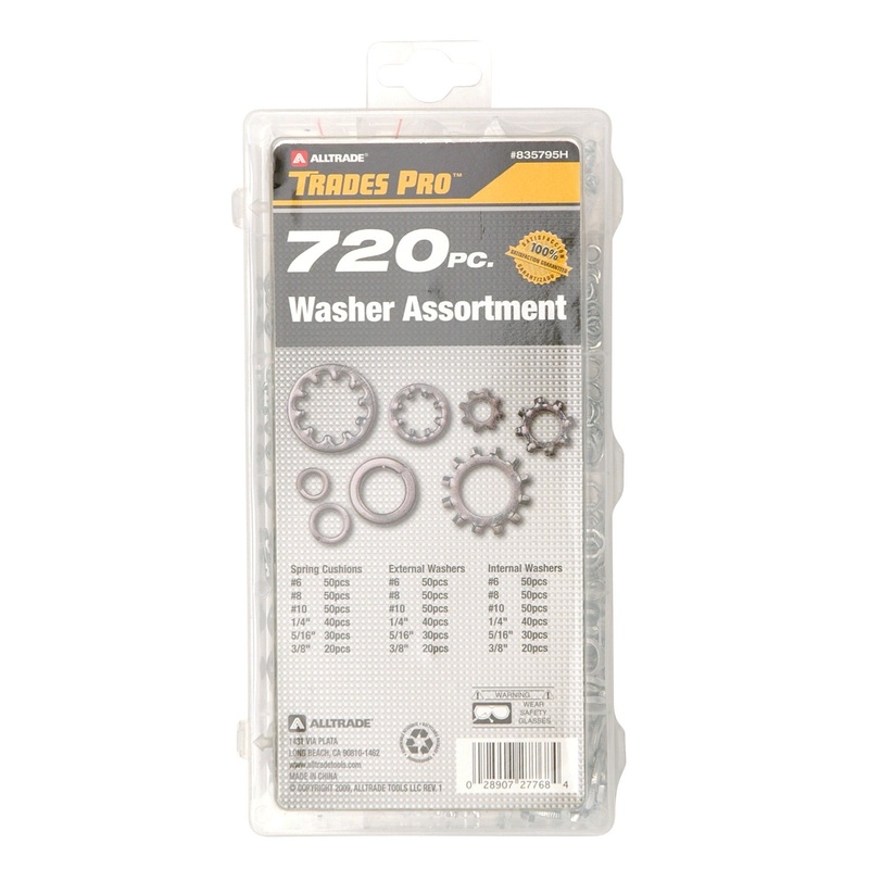 Trades Pro 720PC LOCK FLAT WASHER ASSORTMENT Default