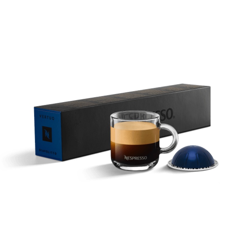 Nespresso VertuoLine Espresso Diavolitto Coffee Capsules – 10 Coffee Pods
