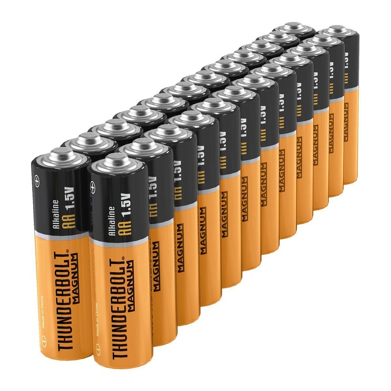 THUNDERBOLT MAGNUM AA Alkaline Batteries, 24-Pack