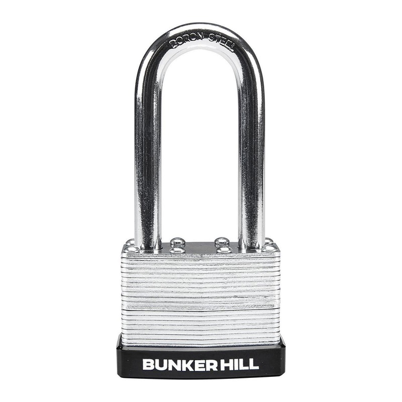 BUNKER HILL SECURITY 2 in. Laminated Steel Padlock with Extra Long Shackle