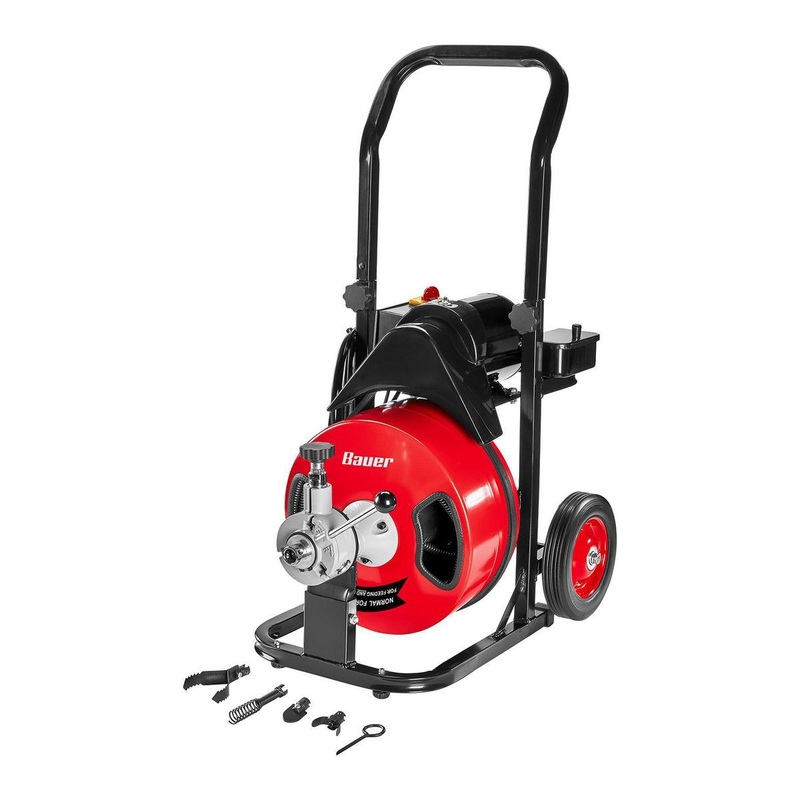 BAUER 1/2 in.  x 50 ft.  Automatic-Feed Drain Cleaning Drum Machine