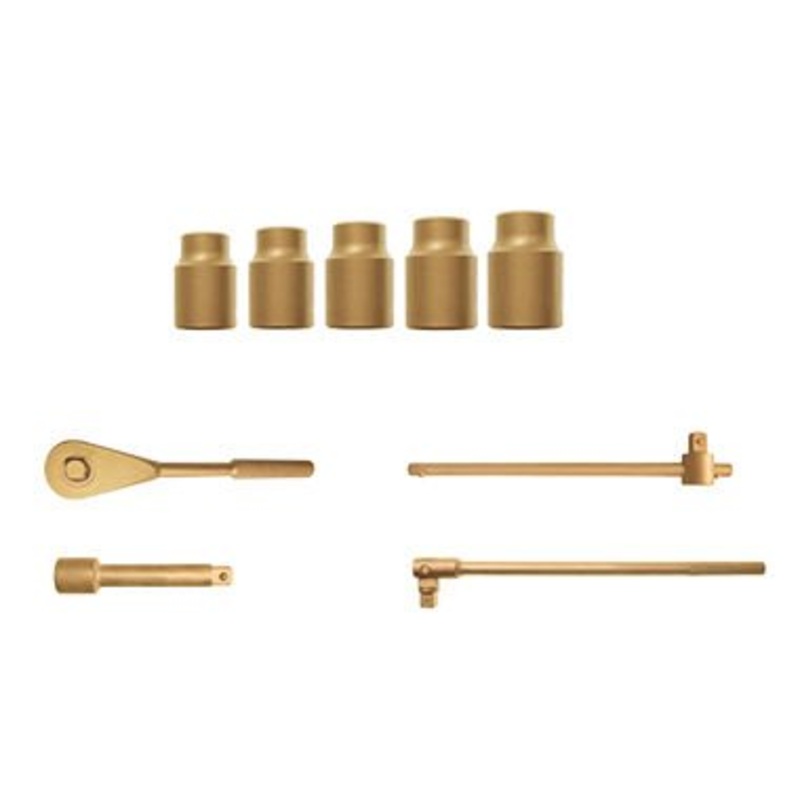 10-Piece Kit – Regular Sockets, 6-Point, 1/2″ Drive
