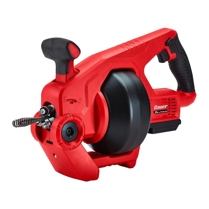 BAUER 20V Cordless Automatic Feed Drain Cleaner – Tool Only