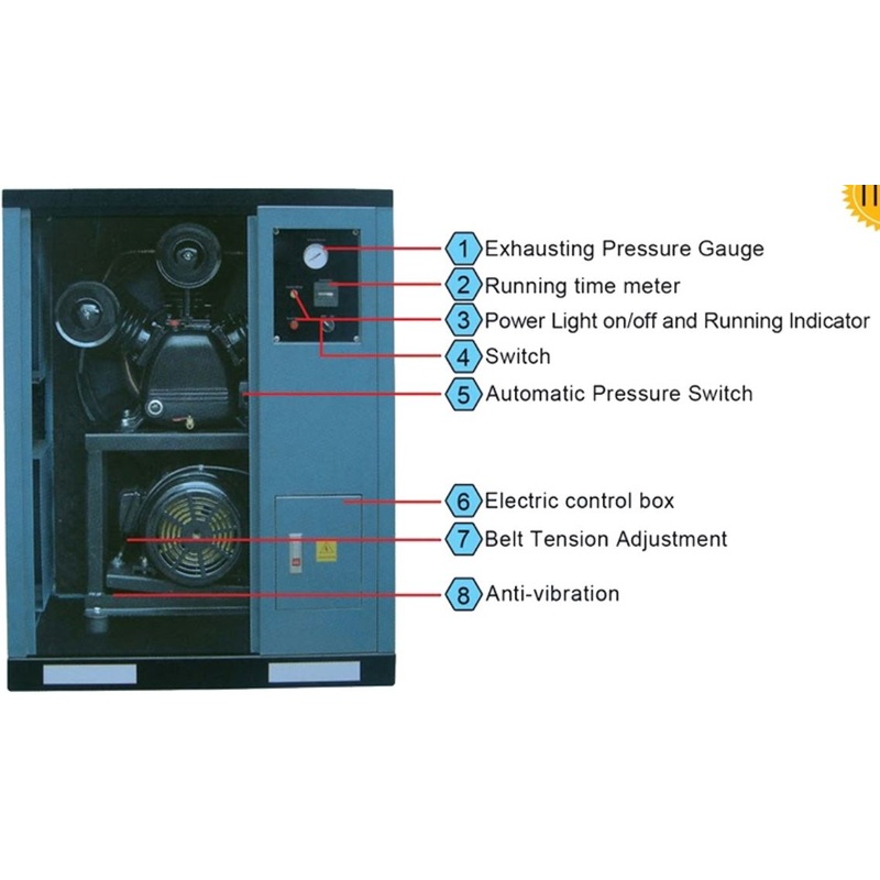 Airstrong 10Hp 415V Silent Air Compressor | Model : A-QWB-0.9